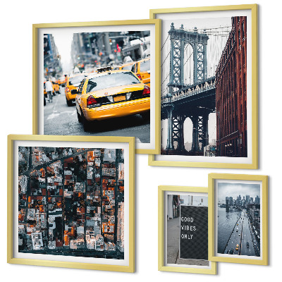 Polyptic înrămat Vederi fermecătoare ale orașului New York