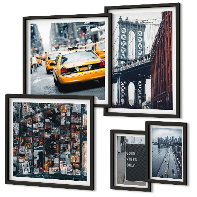 Polyptic înrămat Vederi fermecătoare ale orașului New York