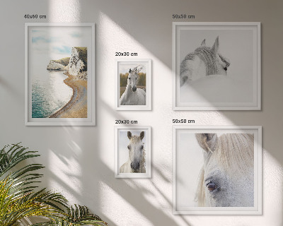 Decorațiune de perete set tablouri Cai plajă natură minimalism