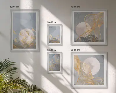 Polyptic înrămat cu motivul Armonia naturii și delicatețea