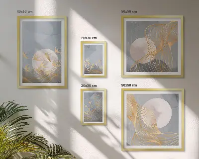 Polyptic înrămat cu motivul Armonia naturii și delicatețea