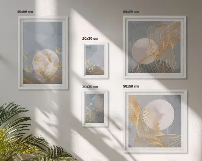 Polyptic înrămat cu motivul Armonia naturii și delicatețea