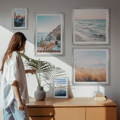 Decorațiune de perete set tablouri Vederi fermecătoare la malul mării