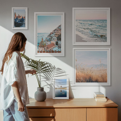 Decorațiune de perete set tablouri Vederi fermecătoare la malul mării