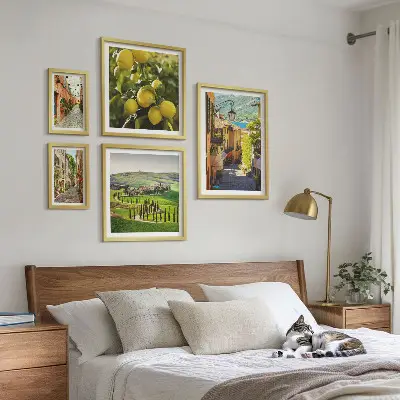 Set de tablouri decorative pentru perete cu peisaje fermecătoare din străzile Italiei