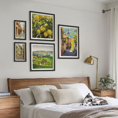 Decorațiune de perete set tablouri Străzi fermecătoare din peisajele Italiei