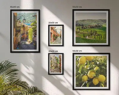 Set de tablouri decorative pentru perete cu peisaje fermecătoare din străzile Italiei