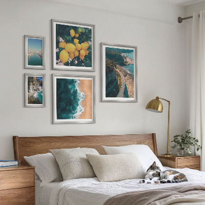 Decorațiune de perete set tablouri Peisaje de plajă cu citrice