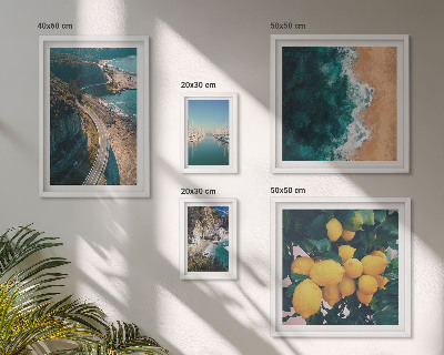 Decorațiune de perete set tablouri Peisaje de plajă cu citrice