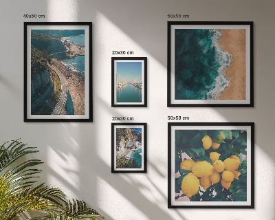 Decorațiune de perete set tablouri Peisaje de plajă cu citrice