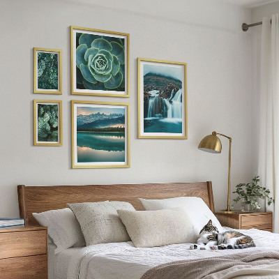 Decorațiune de perete set tablouri Cascade de plante verzi în natură