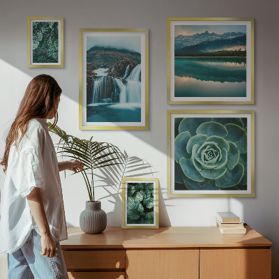 Decorațiune de perete set tablouri Cascade de plante verzi în natură