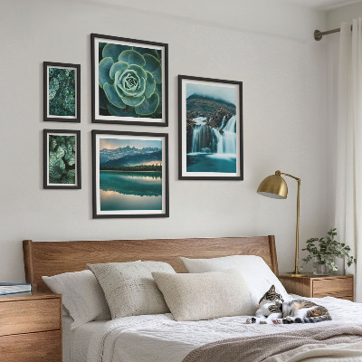 Decorațiune de perete set tablouri Cascade de plante verzi în natură