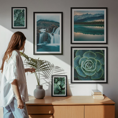 Decorațiune de perete set tablouri Cascade de plante verzi în natură