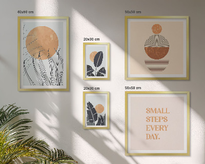 Decorațiune de perete set tablouri Sloganuri elegante cu grafică vegetală