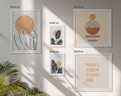 Decorațiune de perete set tablouri Sloganuri elegante cu grafică vegetală