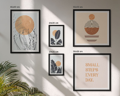 Decorațiune de perete set tablouri Sloganuri elegante cu grafică vegetală