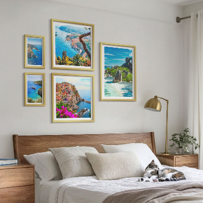 Decorațiune de perete set tablouri Vederi de peisaje de pe litoral