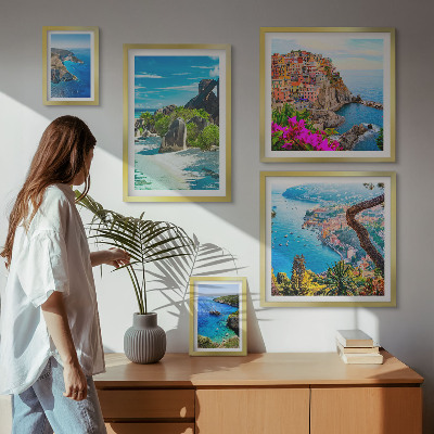 Decorațiune de perete set tablouri Vederi de peisaje de pe litoral