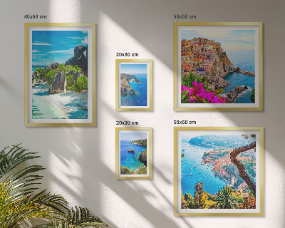Decorațiune de perete set tablouri Vederi de peisaje de pe litoral