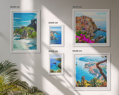 Decorațiune de perete set tablouri Vederi de peisaje de pe litoral