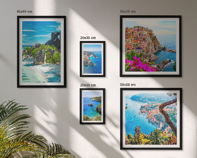 Decorațiune de perete set tablouri Vederi de peisaje de pe litoral