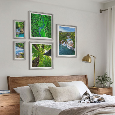 Decorațiune de perete set tablouri Cascade peisaje verzi