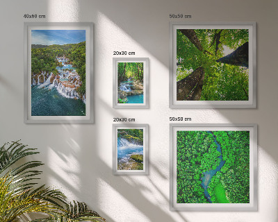 Decorațiune de perete set tablouri Cascade peisaje verzi