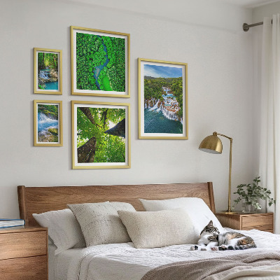 Decorațiune de perete set tablouri Cascade peisaje verzi