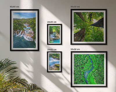 Decorațiune de perete set tablouri Cascade peisaje verzi