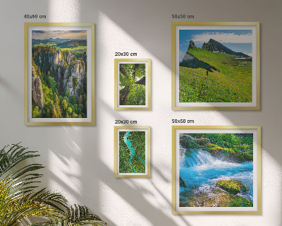 Polyptic înrămat Peisaje munți râuri păduri