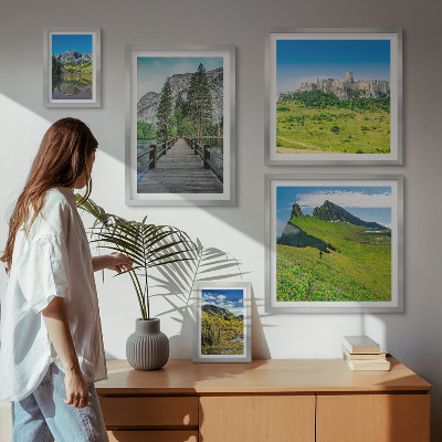 Polyptic înrămat Peisaje montane, cascade