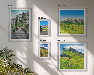 Polyptic înrămat Peisaje montane, cascade