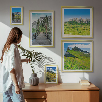 Polyptic înrămat Peisaje montane, cascade