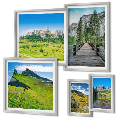 Polyptic înrămat Peisaje montane, cascade