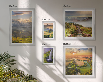 Decorațiune de perete set tablouri Peisaje montane, cascade