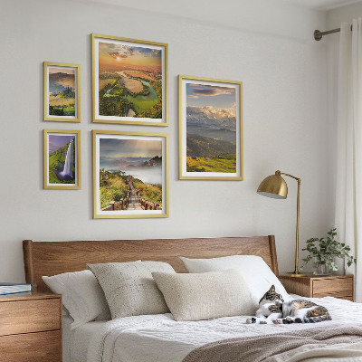 Decorațiune de perete set tablouri Peisaje montane, cascade