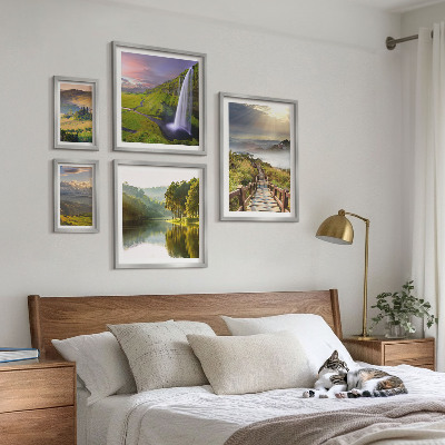 Decorațiune de perete set tablouri Peisaje cascade munți