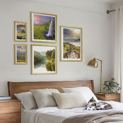 Decorațiune de perete set tablouri Peisaje cascade munți
