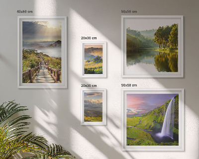 Decorațiune de perete set tablouri Peisaje cascade munți