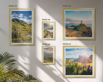 Polyptic înrămat Peisaje montane naturale