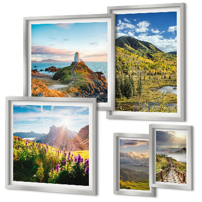 Polyptic înrămat Peisaje montane naturale