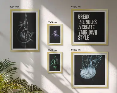 Poliptic înrămat cu motive creative abstracte