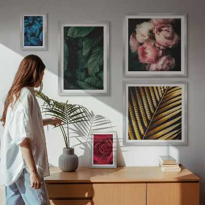 Decorațiune de perete set tablouri Motive florale vegetale