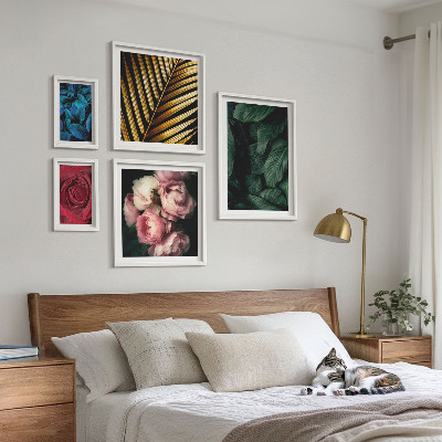Decorațiune de perete set tablouri Motive florale vegetale
