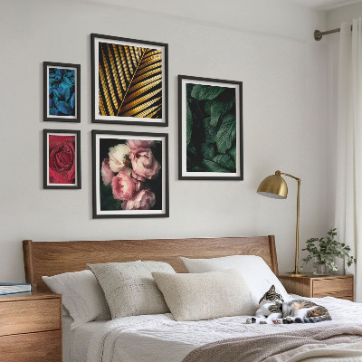 Decorațiune de perete set tablouri Motive florale vegetale