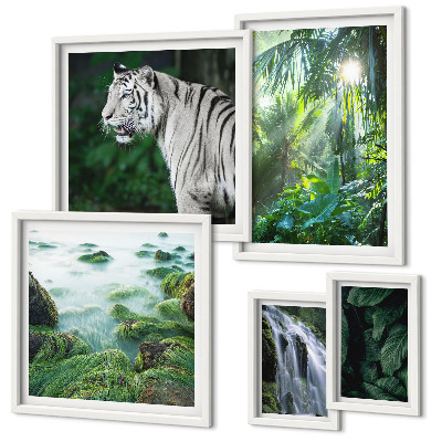 Polyptic înrămat Animale tropicale din natură