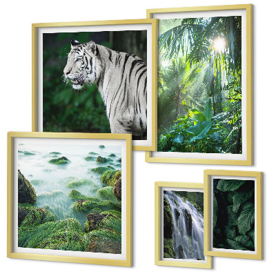 Polyptic înrămat Animale tropicale din natură