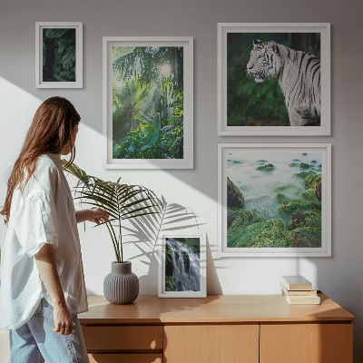 Polyptic înrămat Animale tropicale din natură