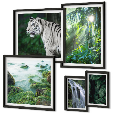 Polyptic înrămat Animale tropicale din natură